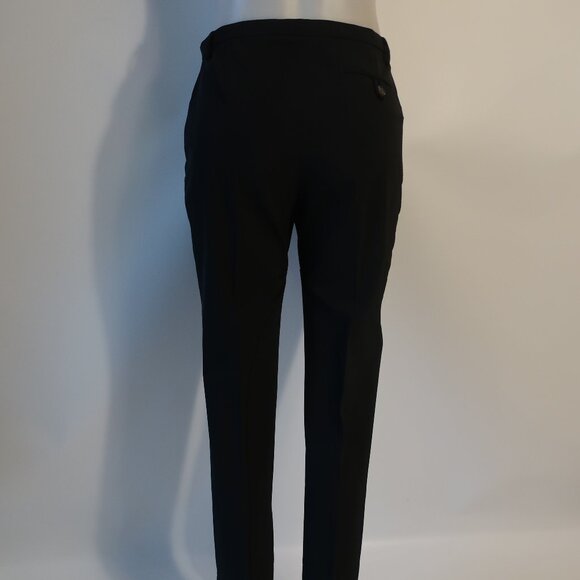 Womens Prada Black Flat Front Ankle Zip Dress Pants 42 US/6 * - Picture 10 of 13